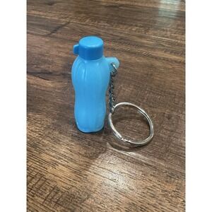 Tupperware Keychain Mini Sports Water Bottle Aqua Blue
